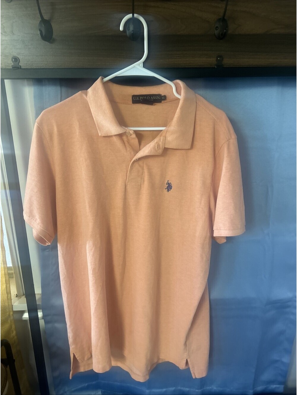 US Polo Assn Collared Polo Shirt Orange Men’s Size XL Excellent Condition 👕